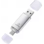 Renkforce RF-USBOS-240 USB-mälupulk 128 GB hõbedane USB-A ja USB-C RF-7577906