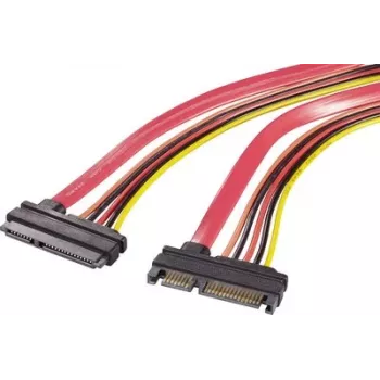 Renkforce SATA Combo pikenduskaabel 7+15 pin isane emasele 0,20 m punane/oranž RF-4297182