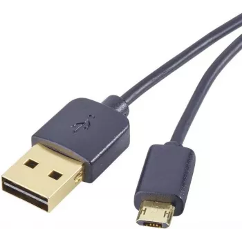 Renkforce USB 2.0 A - Micro-B pööratav kaabel 1 m must