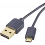 Renkforce USB 2.0 A - Micro-B pööratav kaabel 1 m must