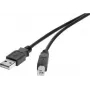 Renkforce USB 2.0 kaabel A-B 1m must kullatud RF-4463070