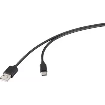 Renkforce USB 2.0 kaabel USB-A - USB-C 1m must RF-6830420