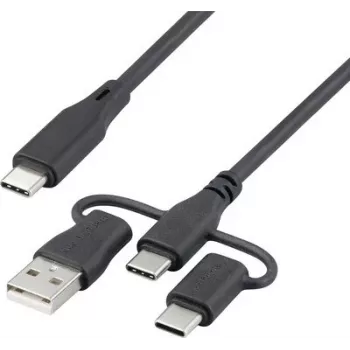 Renkforce USB 2.0 laadimiskaabel USB-C 1,5 m must RF-6615908