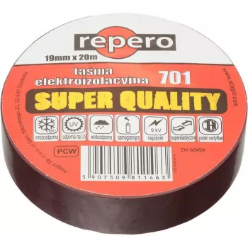 REPERO 701 pruun PVC elektriisolatsiooniteip 19 mm x 20 m