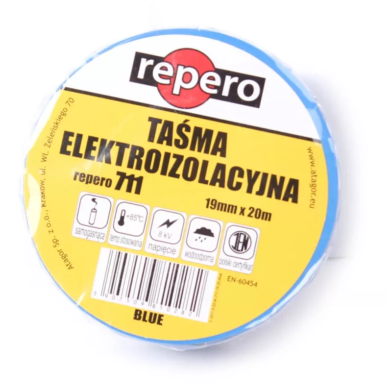 REPERO 711E Sinine PVC elektriisolatsiooniteip 19mm x 20m
