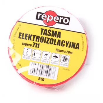REPERO 711E Punane PVC elektriisolatsioonilint 19 mm x 20 m
