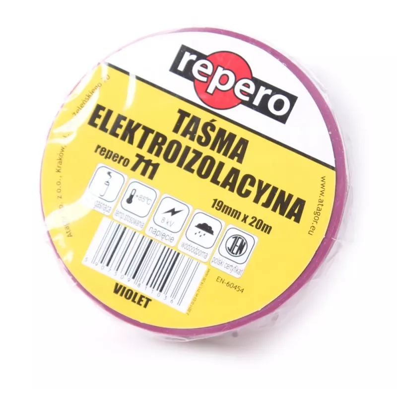 REPERO 711E violetne PVC elektriisolatsiooniteip 19 mm x 20 m