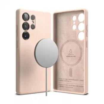 Ringke Galaxy S25 Ultra ümbris silikoon magnetiline Roosa liiv