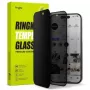 Ringke iPhone 15/16 Screen Protector Easy Slide Privacy Tempered Glass 9H with Installation Jig (2-Pack) Transparent