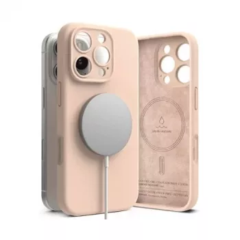Ringke iPhone 16 Pro Max ümbris silikoon magnetiline Roosa Liiv