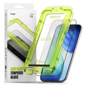 Ringke iPhone Air ekraanikaitse Premium Easy Slide karastatud klaas 9H paigaldusraamiga (2 pakki) läbipaistev