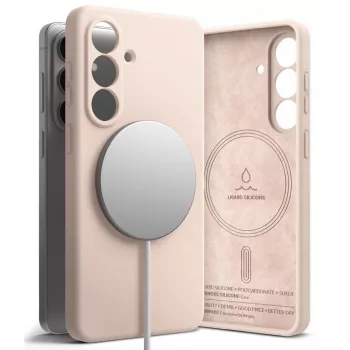 Ringke Silicone Magnetic MagSafe Case for Samsung Galaxy S26 - Pink Sand
