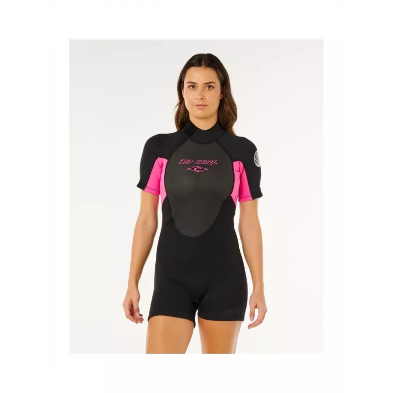 Rip Curl Omega Back Zip Springsuit - Must/Roosa - Naiste - Suurus S