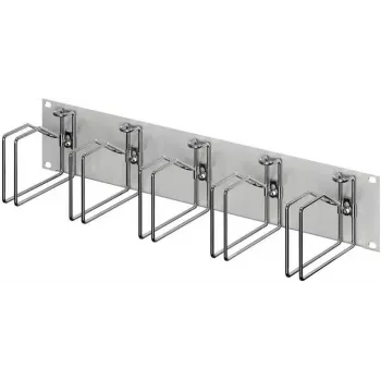 RITTAL 7996.626 19-tolline 2U kaablihalduspaneel 5 metallist marsruutimiskinnitusega 120x60 mm, helehall RAL 7035
