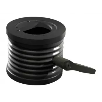 Rittal CP kallutusadapter ±45° tugiõla ühendusele Ø 130 mm, valatud alumiinium, grafiithall RAL 7024 6206.420
