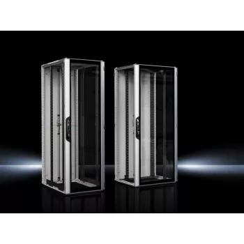 Rittal VX IT võrgukapp 24U 19 inch 800x800x1200mm helehall/jetmust