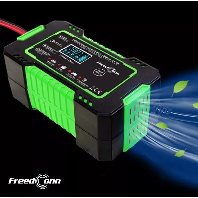 RJ TIANYE FreedConn RJ-C 120501A 12 V 6 A nutikas automaatne akulaadija plii-happe AGM GEL EFB akudele LCD-ekraaniga