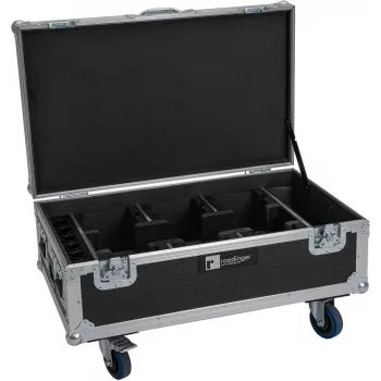 ROADINGER Flight Case 6x Futurelight AKKU UP-4 QCL Spot QuickDMX MK2 jaoks laadimisfunktsiooni ja ratastega 31005255
