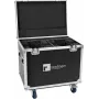 ROADINGER Flightcase 2x EUROLITE DMH-190 liikuvale peale koos ratastega, must