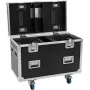 ROADINGER PRO seeria Flight Case 2x Futurelight DMH-190 liikuvale peale koos ratastega, must, 90x48x73 cm