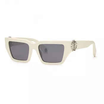 Roberto Cavalli Päikeseprillid SRC016M55847X Unisex Ristkülikukujulised Must/Hall 55/19/135 mm