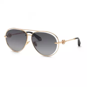 Roberto Cavalli naiste päikeseprillid SRC032M610300 - Ülisuured ruudukujulised musta raamiga gradient-suitsuklaasiga 61 mm