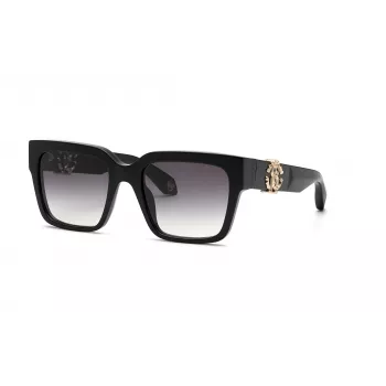 Roberto Cavalli naiste päikeseprillid SRC040M540700 54mm liblikas-ruudukujulised mustad halli gradiendiga UV400