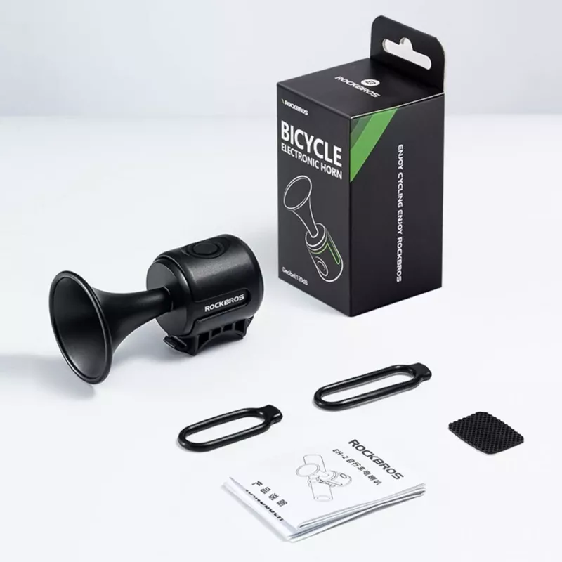ROCKBROS elektrooniline jalgrattakell - must, 110-120 dB, 4 tooni, laetav, IPX4