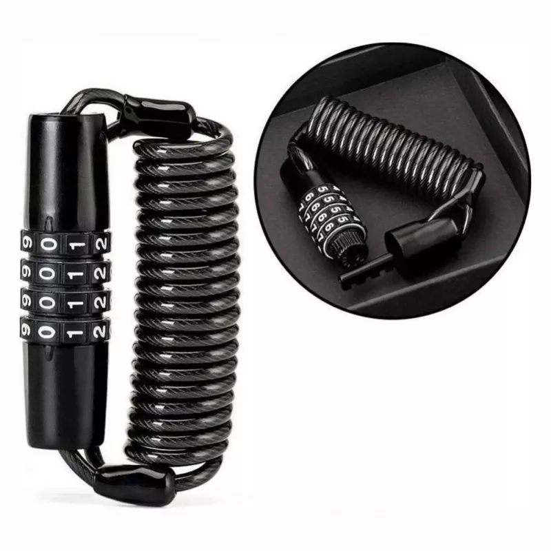 ROCKBROS T609 Jalgrattalukk 1,5 m kombinatsioonkaabliga - Must