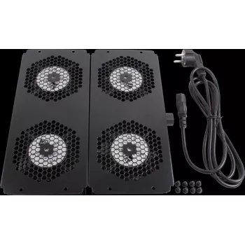 Rockstable 19 inch jahutuselement - ventilaatorialus - sisseehitatud ventilaator - teras - must - 1 tk - 2,92 kg (RS19-FT68)