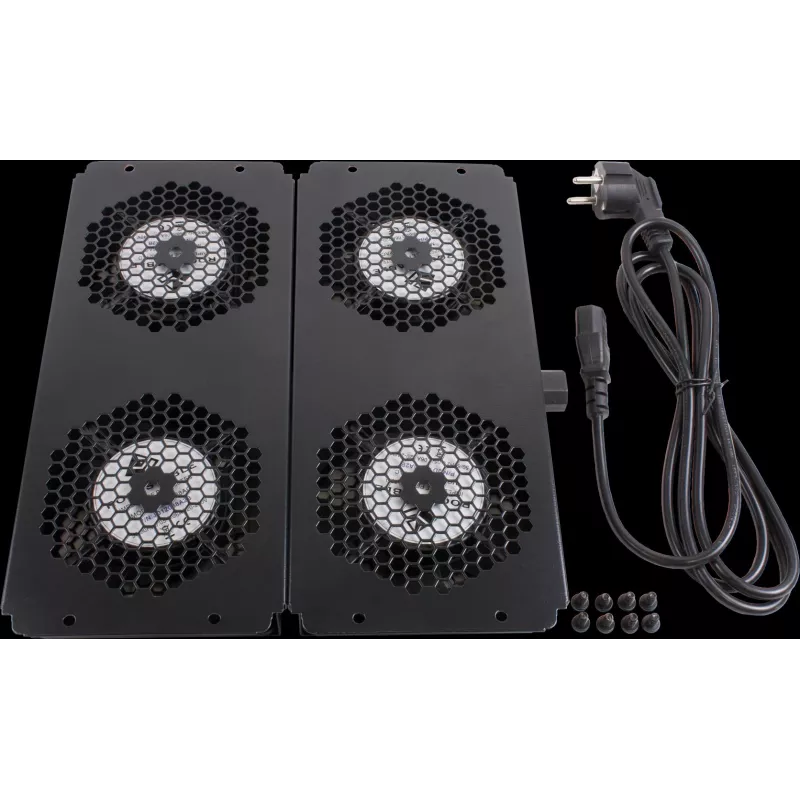 Rockstable 19 inch jahutuselement - ventilaatorialus - sisseehitatud ventilaator - teras - must - 1 tk - 2,92 kg (RS19-FT68)