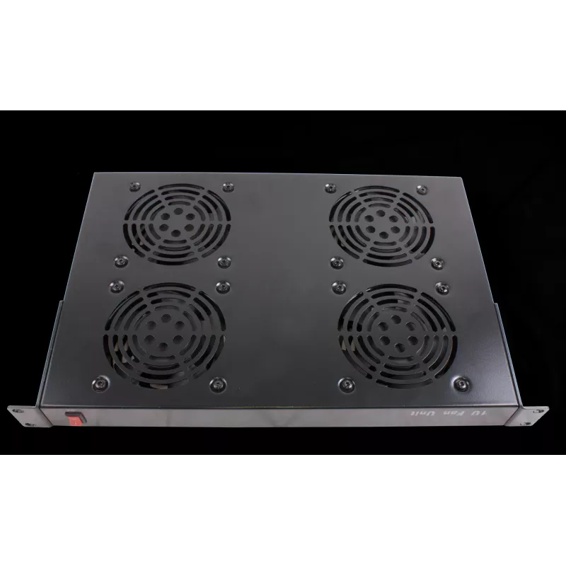 Rockstable 1U 19 inch Ventilatsioonielement - Jahutusventilaator - Sisseehitatud ventilaator - 440 m³/h - Teras - Must - 1 tk (RS19-FT1U4)