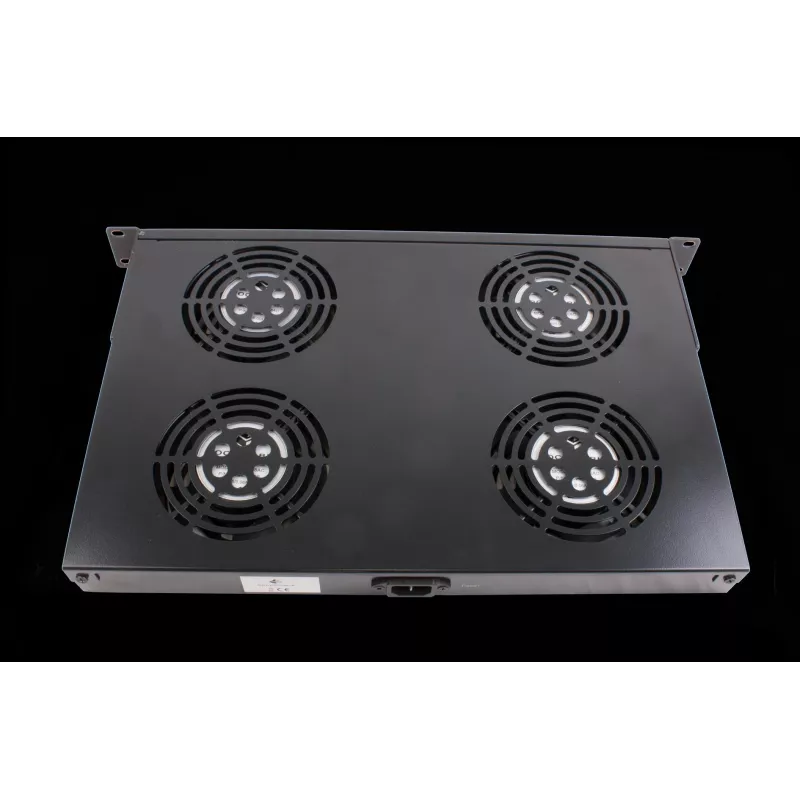 Rockstable 1U 19 inch Ventilatsioonielement - Jahutusventilaator - Sisseehitatud ventilaator - 440 m³/h - Teras - Must - 1 tk (RS19-FT1U4)