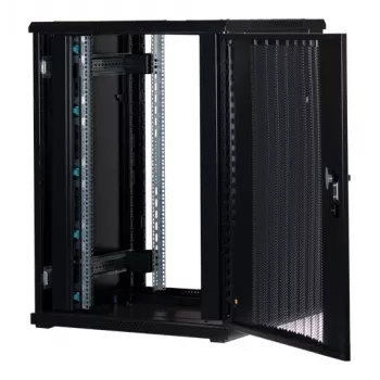 Rockstable 22U 19-tolline serverikapp võrkuksega - vabaltseisev riiul - 22U - 800 kg kandevõime - lukustatav uks - kinnitusrööpad - reguleeritavad jalad (RS19-8822PP)