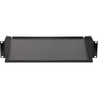 Rockstable 2U 19-tolline fikseeritud riiul - teras - must - 2.75 kg (RS19-FH21)