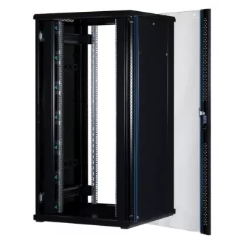 Rockstable 32 HE 19 Inch Server Cabinet with Glass Door - Freestanding Rack - 32U - 800 kg - Lockable Lock - Mounting Rails - Adjustable Feet (RS19-8832)