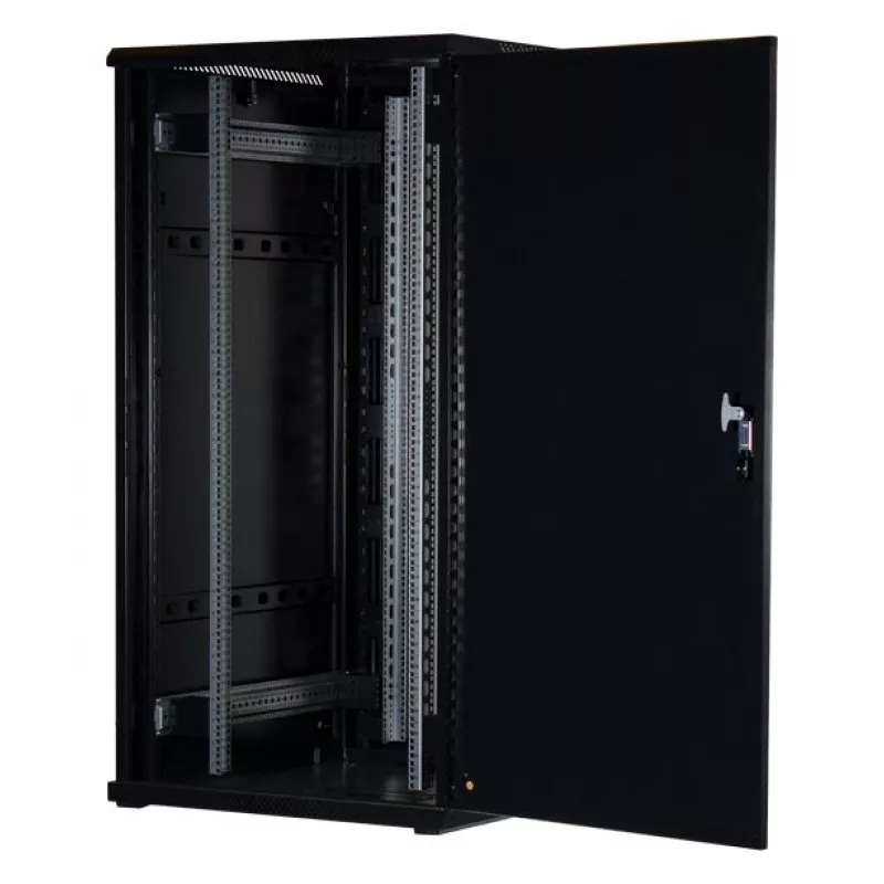 Rockstable 32U 19-tolline serverikapp klaasuksega - vabaltseisev riiul - 32U - 800 kg - lukustatav uks - kinnitusrööpad - reguleeritavad jalad (RS19-8032)