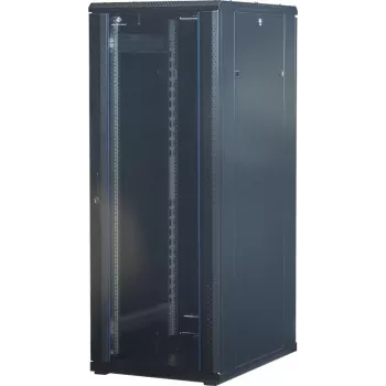 Rockstable 32U 19-tolline serverikapp klaasuksega - vabaltseisev raam - 32U - 800 kg - lukustatav lukk - paigaldussiinid - reguleeritavad jalad (RS19-6832)