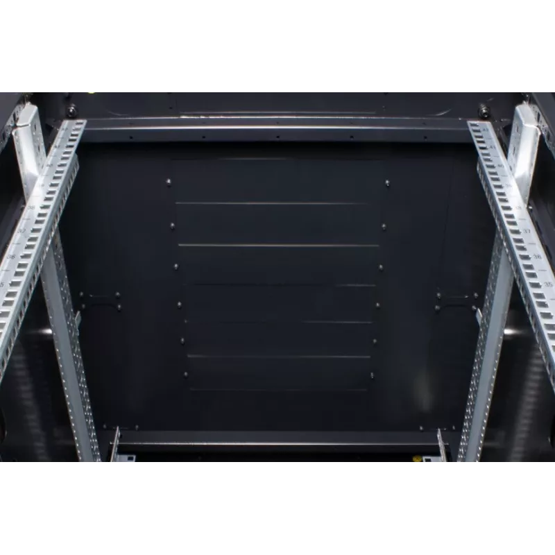 Rockstable 32U 19 inch Server Rack with Mesh Doors - Freestanding Frame - 32U - 800 kg - Lock - Mounting Rails - Adjustable Feet (RS19-6832PP)