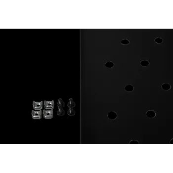 Rockstable RS19-FH612 1U Riiuliriiul - Must - Teras - 60 kg Kandevõime - Ovaalse Perforeeritud