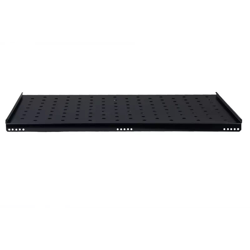 Rockstable RS19-FH612 1U Riiuliriiul - Must - Teras - 60 kg Kandevõime - Ovaalse Perforeeritud