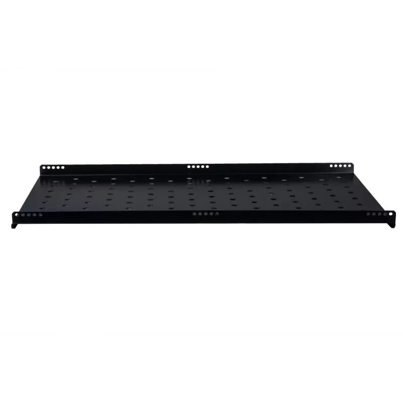 Rockstable RS19-FH612 1U Riiuliriiul - Must - Teras - 60 kg Kandevõime - Ovaalse Perforeeritud