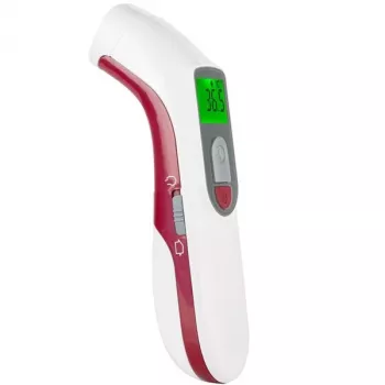 ROHNSON A-200 Digital Thermometer and Hygrometer with Clock, Alarm, White