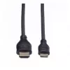 ROLINE HDMI High Speed kaabel Ethernetiga, HDMI Type A isane Mini HDMI Type C isane, 1 m, must