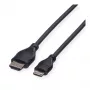 ROLINE HDMI High Speed kaabel Ethernetiga, HDMI Type A isane Mini HDMI Type C isane, 1 m, must