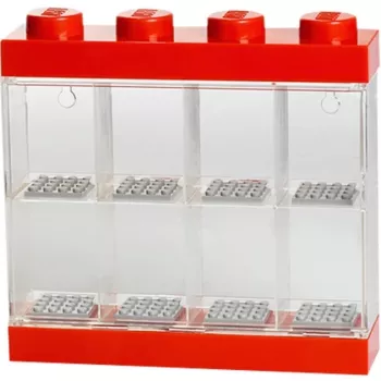 Room Copenhagen LEGO Minifiguuri Vitriin 8 Punane Läbipaistev