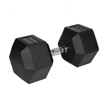 Kummkattega malmist kuusnurkne hantel 40 kg REBEL ACTIVE