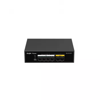 Ruijie RG-ES106F-P 6-pordine Fast Ethernet PoE kommutaator, 4 PoE+ porti, 54W eelarve, haldamata, must