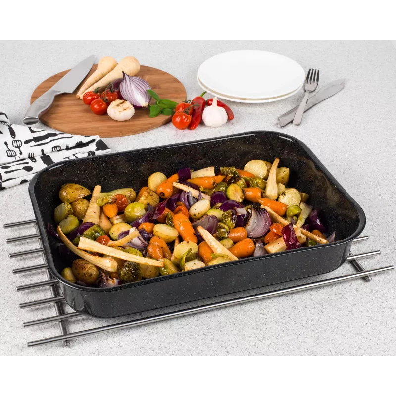 Russell Hobbs CW114311 VIT Enamel 42cm Deep Roaster - Must
