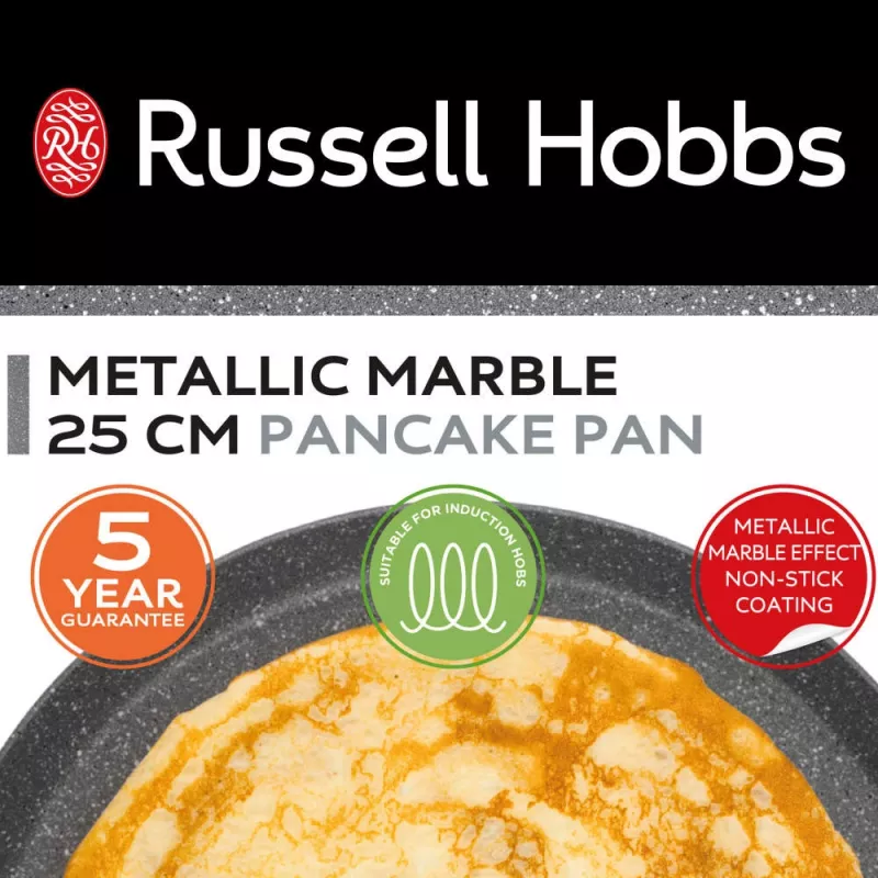 Russell Hobbs RH028521EU7 Metallic Marble 25 cm Pannkoogipann